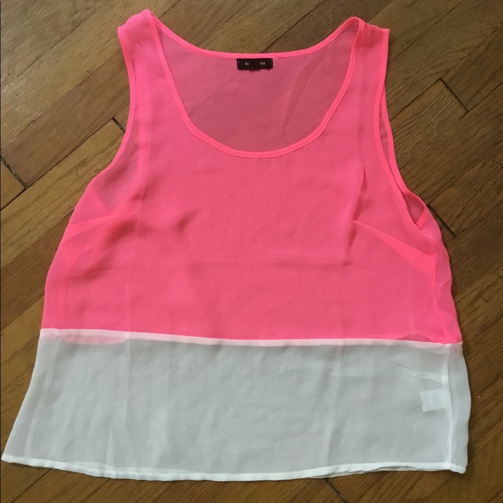 Hot Pink/White Tank